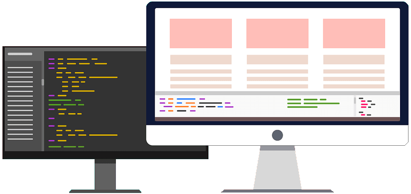 web development code on a computer